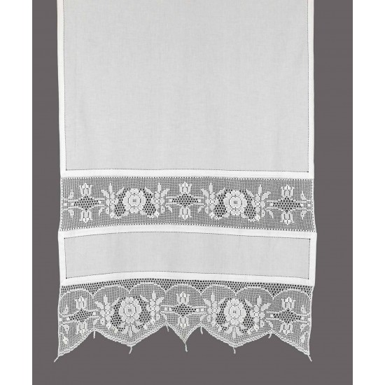 κουρτίνα 097 (200cm X 270cm) λευκό με τούνελ