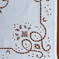 Silk Fashion Χειροποίητο Κοφτό Τραπεζοκαρέ 09 (140Cm X 140Cm) Λευκό