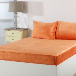 Σεντόνι Fleece Solid (100cm X 200cm ) Copper Tan
