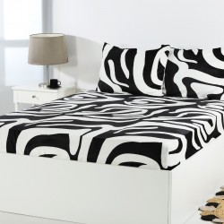 Fleece σεντόνι με λάστιχο και μαξιλαροθήκες (160cm X 200cm + 30cm) Design 3