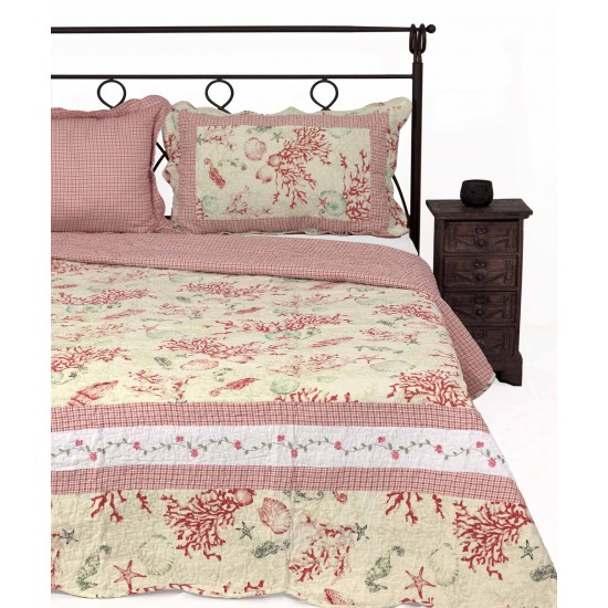 Silk Fashion Κουβερλι Σετ (220Cm X 240Cm + 2 X 50Cm X 70Cm) 1017 Ρόζ