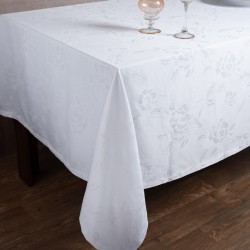 Ζακάρ τραπεζομάντηλο 10190 (140cm X 140cm) λευκό