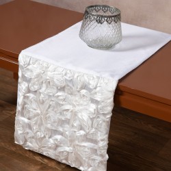 Σατέν τραβέρσα (35cm X 170cm) 1048 λευκή