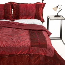 Silk Fashion Κουβερλι Σετ (160Cm X 220Cm + 1 X 50Cm X 70Cm) 10507 Κόκκινο