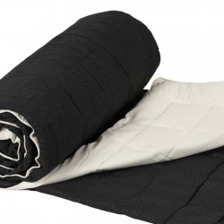 Silk Fashion Πάπλωμα (220Cm X 240Cm) 11053 Μαύρο/Ivory
