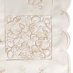 Τραπεζοκαρέ χριστουγεννιάτικο 1180 (130cm X 130cm) Ivory
