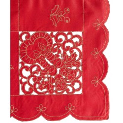 Τραπεζοκαρέ χριστουγεννιάτικο 1180 (130cm X 130cm) κόκκινο