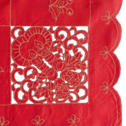 Τραπεζοκαρέ χριστουγεννιάτικο 1180 (130cm X 130cm) κόκκινο