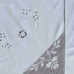 Πλεκτό με ύφασμα σετ 7 τεμαχίων 1264 (140cm X 140cm/90cm X 90cm/50cm X 150cm/60cm X 60cm X 2/40cm X 40cm X 2) λευκό