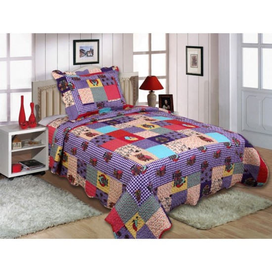 Silk Fashion Κουβερλι Σετ (160Cm X 220Cm + 1 X 50Cm X 70Cm) 13-74