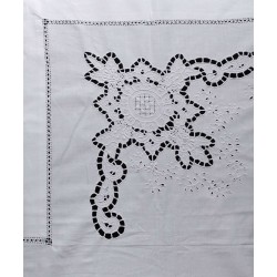 Silk Fashion Χειροποιητο Κοφτο Σεντονι 139 Τεσσαρων Τεμαχιων (225Cm X 270Cm) Λευκο