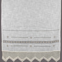 κουρτίνα 1706 (140cm X 260cm) λευκό με τούνελ