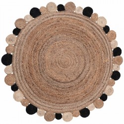 Χαλί γιούτα 1732 (150cm) Black