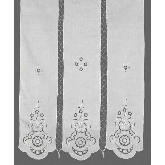 κουρτίνα 177 (140cm X 260cm) λευκή με τούνελ