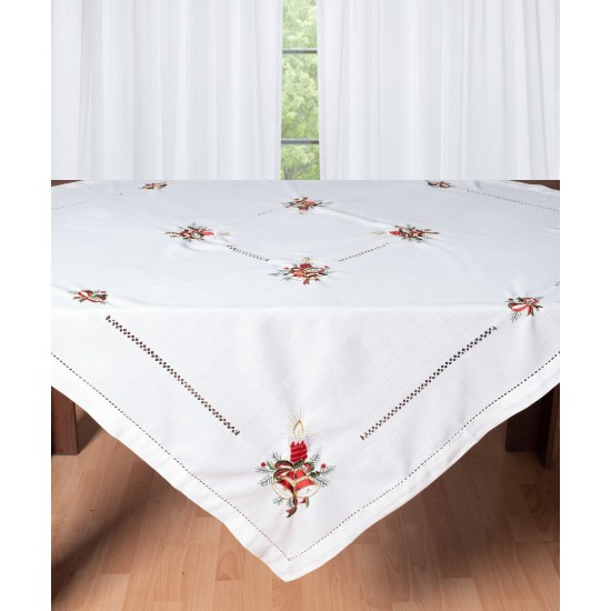 Χριστουγεννιάτικο τραπεζομάντηλο (170cm X 215cm) 1982 Ivory