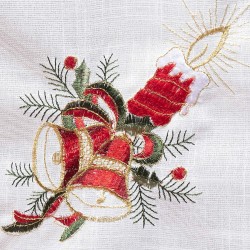 Χριστουγεννιάτικο τραπεζοκαρέ (140cm X 140cm) 1982 Ivory