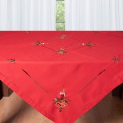 Χριστουγεννιάτικο τραπεζομάντηλο (180cm X 180cm) 1982 κόκκινο