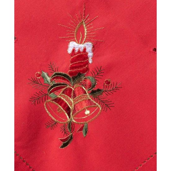 Χριστουγεννιάτικο τραπεζομάντηλο (180cm X 180cm) 1982 κόκκινο