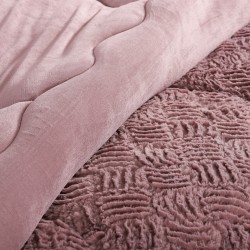 Κουβερτοπάπλωμα Pv Plush (220cm X 240cm) Rust Red