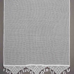 κουρτίνα 2003/1 (130cm X 240cm) λευκή με τιράντα