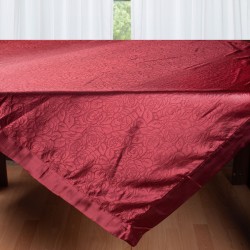 Σατέν καρέ 2009 λουλούδι (80cm X 80cm) μπορντώ