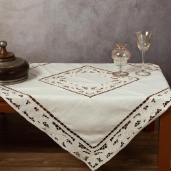 Silk Fashion Χειροποίητο Κοφτό Καρέ 2154 (90Cm X 90Cm) Εκρού