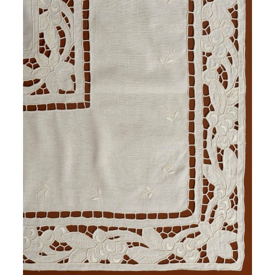 Silk Fashion Χειροποίητο Κοφτό Καρέ 2154 (90Cm X 90Cm) Εκρού