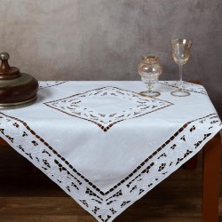 Silk Fashion Χειροποίητο Κοφτό Σετ 3 Τεμαχίων 2154 (40Cm X 110Cm/30Cm X 30Cm X 2) Λευκό