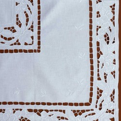 Silk Fashion Χειροποίητο Κοφτό Σετ 3 Τεμαχίων 2154 (40Cm X 110Cm/30Cm X 30Cm X 2) Λευκό
