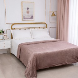Silk Fashion Κουβέρτα Με Sherpa Damask (220Cm X 240Cm) Syklamen