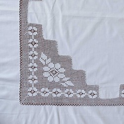 Πλεκτό με ύφασμα σετ 7 τεμαχίων 2253 (140cm X 140cm/90cm X 90cm/50cm X 150cm/60cm X 60cm X 2/40cm X 40cm X 2) λευκό