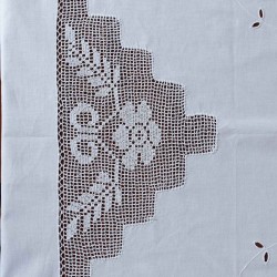 Πλεκτό με ύφασμα σετ 7 τεμαχίων 2315 (140cm X 140cm/90cm X 90cm/50cm X 150cm/60cm X 60cm X 2/40cm X 40cm X 2) λευκό
