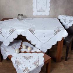 Πλεκτό με ύφασμα σετ 7 τεμαχίων 2318 (140cm X 140cm/90cm X 90cm/50cm X 150cm/60cm X 60cm X 2/40cm X 40cm X 2) λευκό