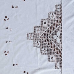 Πλεκτό με ύφασμα σετ 7 τεμαχίων 2318 (140cm X 140cm/90cm X 90cm/50cm X 150cm/60cm X 60cm X 2/40cm X 40cm X 2) λευκό