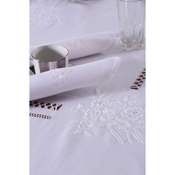 Silk Fashion Χειροποίητο Τραπεζομάντηλο 232 (170Cm X 270Cm) Λευκό