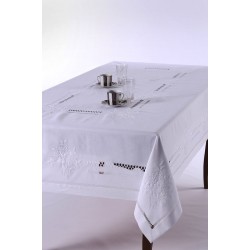 Silk Fashion Χειροποίητο Τραπεζομάντηλο 232 (170Cm X 270Cm) Λευκό