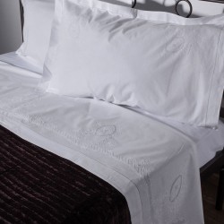 Silk Fashion Χειροποιητο Σεντονι 2471 Τριων Τεμαχιων (225Cm X 270Cm) Λευκο