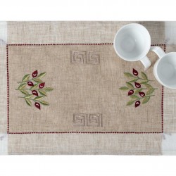 Ντουζίνες (12 τεμάχια) σουπλά 2625 (35cm X 45cm) κόκκινη ελιά