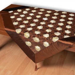 Τούλινο καρέ 264-17 (85cm X 85cm) καφέ