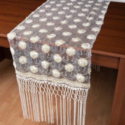 Τούλινη καρέ τραβέρσα 264-17 (50cm X 200cm) λευκό 