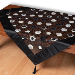 Τούλινο τραπεζοκαρέ 264-17 (130cm X 130cm) μαύρο