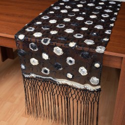 Τούλινη καρέ τραβέρσα 264-17 (50cm X 200cm) μαύρο
