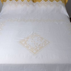 Silk Fashion Χειροποίητη Λινή Κουβέρτα 274 (260Cm X 280Cm)
