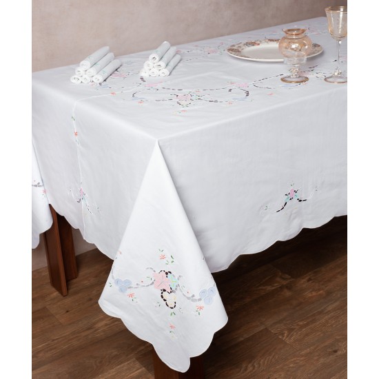 Χειροποίητο κοφτό τραπεζομάντηλο 2778 (170cm X 310cm) λευκό