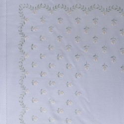 Silk Fashion Χειροποιητο Σεντονι Με Κεντημα 2806A Τεσσαρων Τεμαχιων (225Cm X 270Cm) Λευκο Κιτρινο