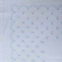Silk Fashion Χειροποιητο Σεντονι Με Κεντημα 2806B Τριων Τεμαχιων (180Cm X 270Cm) Λευκο Σιελ