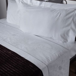 Silk Fashion Χειροποιητο Anebato Σεντονι 2827 Τεσσαρων Τεμαχιων (225Cm X 270Cm) Λευκο