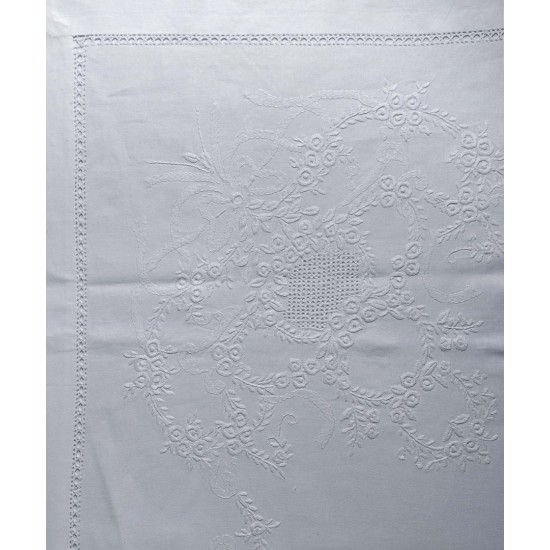 Silk Fashion Χειροποιητο Anebato Σεντονι 2827 Τεσσαρων Τεμαχιων (225Cm X 270Cm) Λευκο