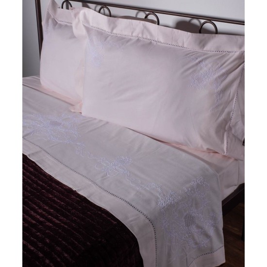 Silk Fashion Χειροποιητο Anebato Σεντονι 2827 Τεσσαρων Τεμαχιων (225Cm X 270Cm) Ροζ