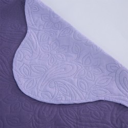 Silk Fashion Υπερδιπλο Κουβερλι (220Cm X 240Cm + 2 X 50Cm X 70Cm )Solid Light Lila/ Dark Lila
